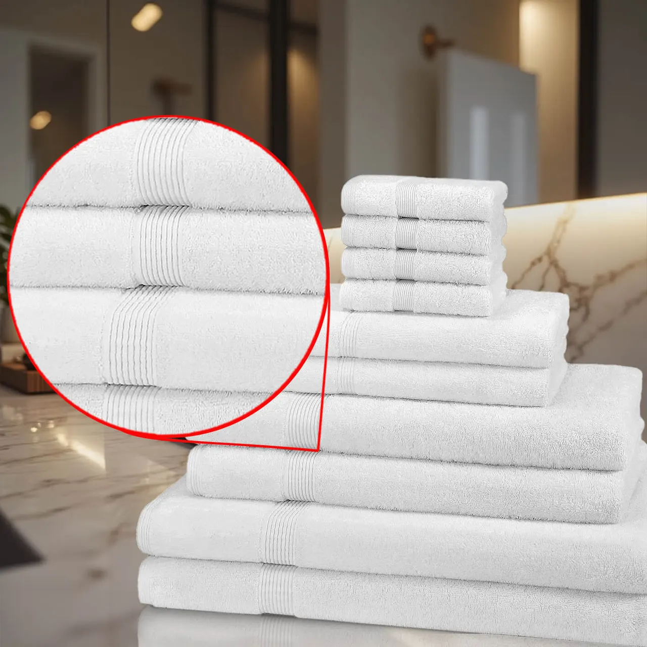 600GSM towel texture close-up