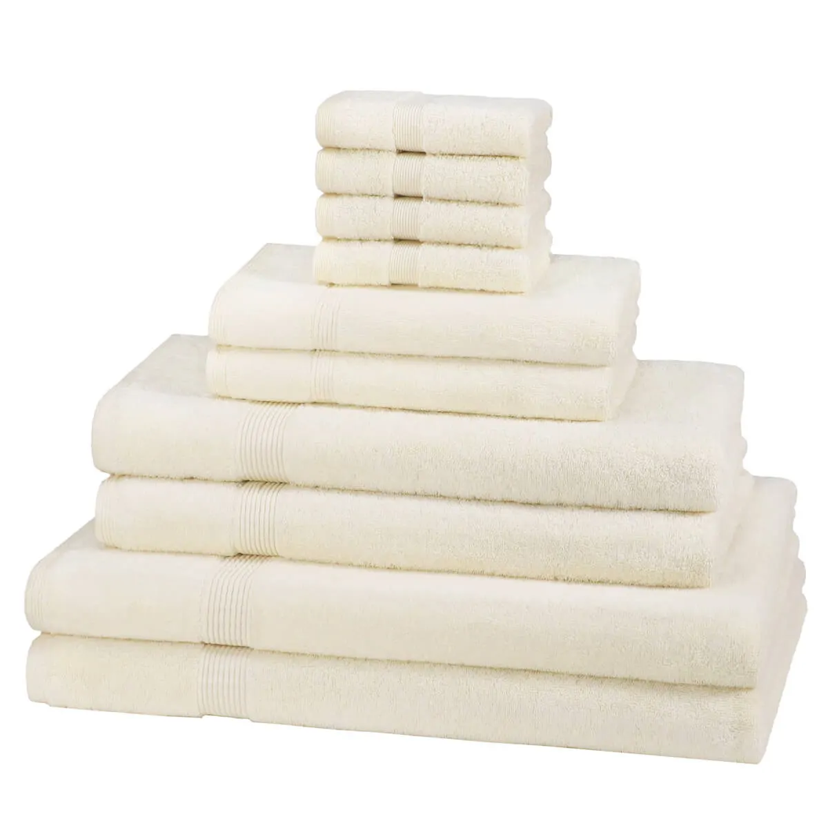 Cream 10-piece towel bale