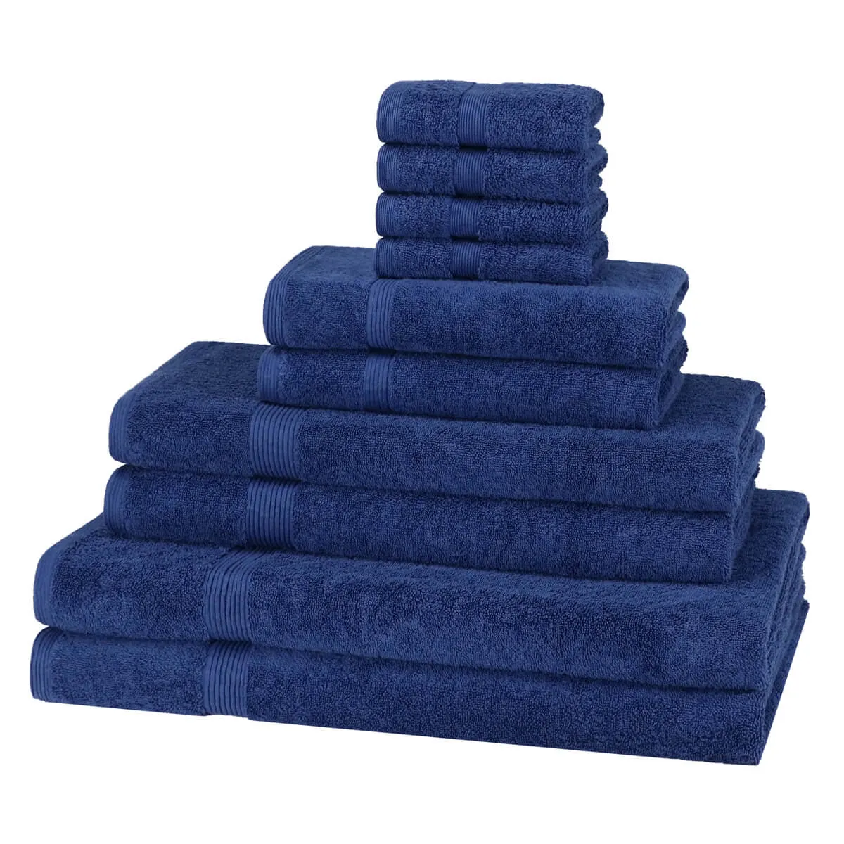 Navy blue 10-piece towel bale