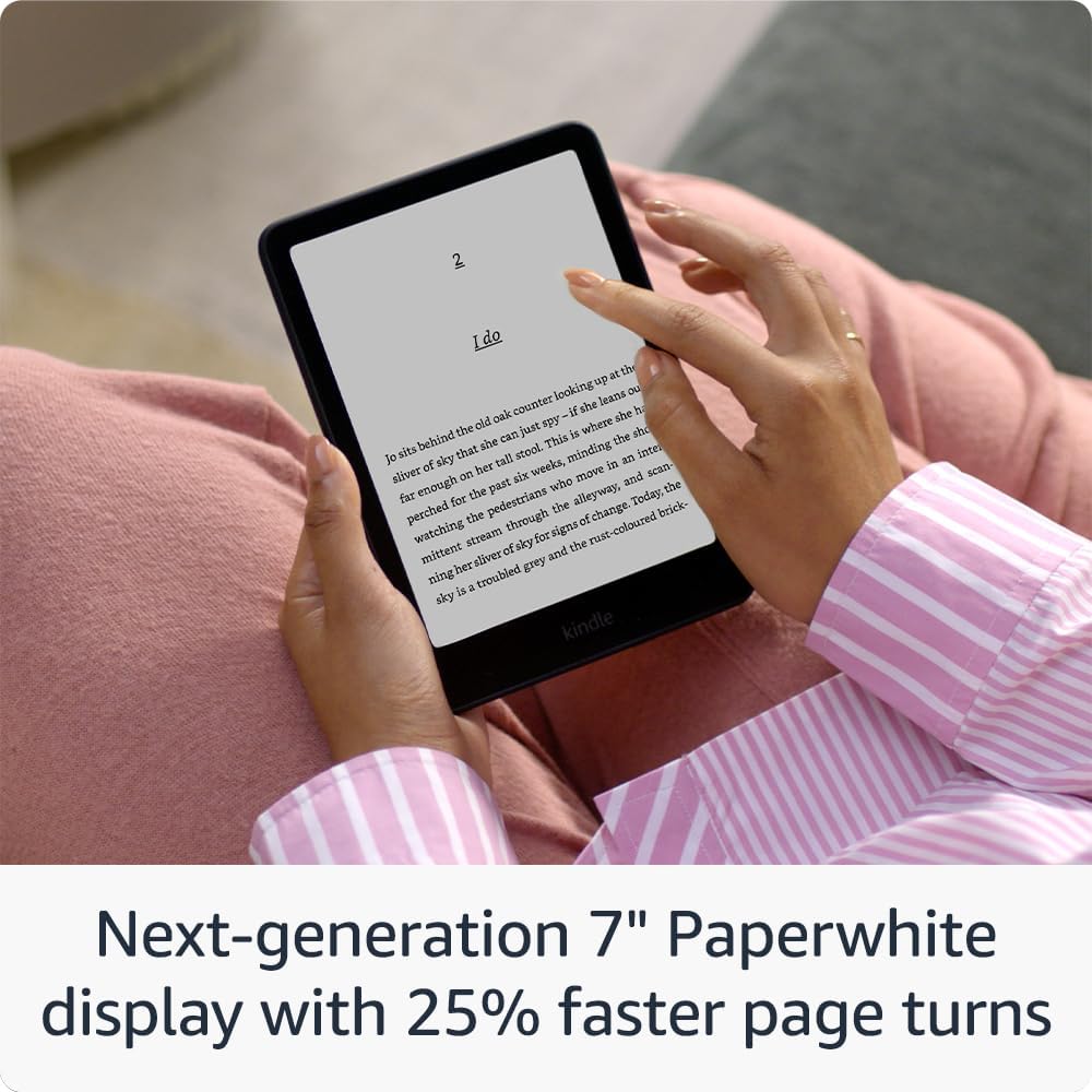 Amazon Kindle Paperwhite — angled view with cover